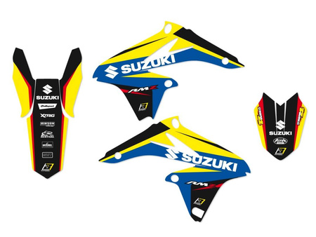 Komplet naklejek (oklein) suzuki rmz 250 '10-'18, dream 4 kolor niebieski/żółty/czarny