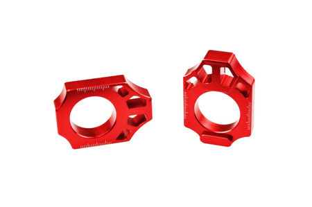 Napinacz tylnej osi honda cr 125/250, crf 250/450 kolor czerwony