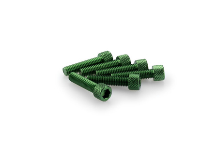 Śruby z anodyzowanego aluminium blister 6 śrub imbusowych m6x25mm zielone