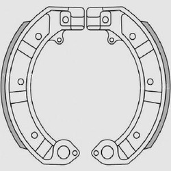 Szczęki hamulcowe piaggio pk 50/125, px 125/150/200, gs 160, ss 180/200, pe 200 (z blaszkami)(150x24mm) (ft 0128)