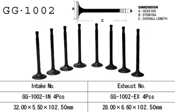 ZAWÓR WYDECHOWY HONDA CB 750 FOUR '69-'78 (OHC) (OEM: 14721-300-005) (1SZT.) (MADE IN JAPAN)