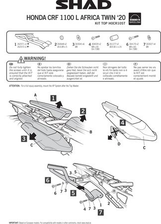 Stelaż kufra tylnego Shad do Honda CRF1100