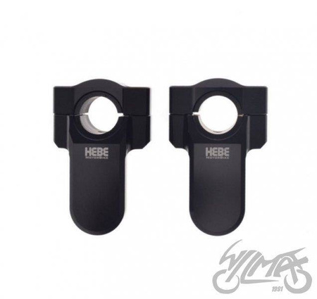 Podwyższenie kierownicy motocykla czarne 28,5 mm 55 mm