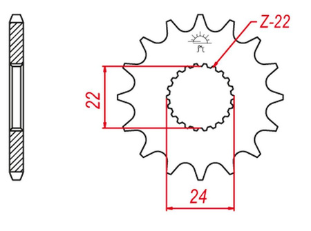 Zębatka przednia 406 15 aprilia rx 125 '08-'12 (jtf394.15)