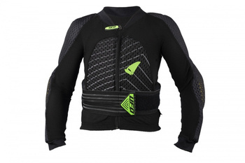 Ufo osłona klatki piersiowej / zbroja ultralight evo bodyguard kids / junior kolor czarny zielony fluo rozmiar s (dziecięca) (ce level 2)