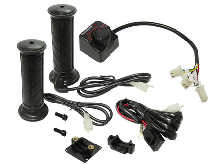 Manetki podgrzewane motocyklowe silver 22mm