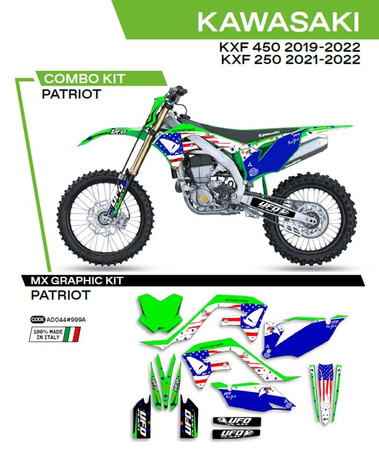 Komplet naklejek (oklein) kawasaki kxf 250 '21-'22