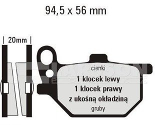 KLOCKI HAMULCOWE YAMAHA RD250 XS400 XS750