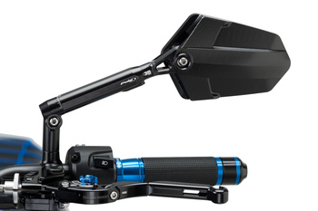 Lusterko Puig Hi-Tech Explorer (Lewe) Czarne Na Czarnym Ramieniu