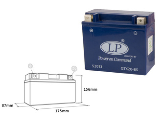 Landport akumulator żelowy gtx20-4 12v 18ah 175x87x156 bezobsługowy - zalany - zastępuje gtx20bs l (4)