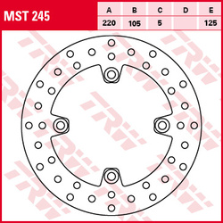 Tarcza hamulcowa przód/tył honda cbr 125 04-17, crf 250 13-, cb 600 hornet 98-06, cbr 600 f / rr 91-16, xr 650 l 93-97, cbr 900 rr 92-03, cb