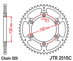 Zebatka Napędzana Jt Jtr251.48sc