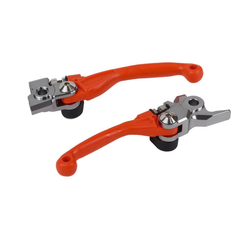 zestaw dźwignia sprzęgła i hamulca ktm sx 250 '14-'22; exc 250/300 '14-'22; sx-f/exc-f'14-'22; husqvarna fc '14-'16 kolor oem pomarańczowy