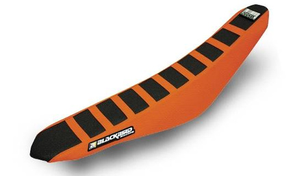 Pokrowiec/poszycie na siedzenie ktm exc '98-'07, sx-sxf '00-'06 zebra kolor czarny/pomarańczowy (17)