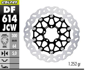 TARCZA HAMULCOWA PRZÓD KTM 990 DUKE '24- (WAVE FLOATING) (300X64X5MM)