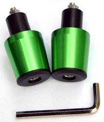 Końcówki kierownicy motocykla zielone