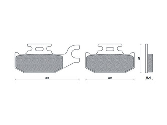 Klocki hamulcowe kh413 spiek metaliczny (złote) (ft 4109)