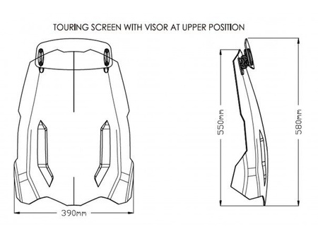 Szyba Turystyczna Puig Do Triumph Tiger 900 20-23 (Z Deflektorem) Lekko Przyciemniona
