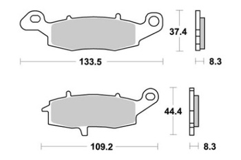 Klocki hamulcowe kh231 prawy przód+tył (ft 3091)