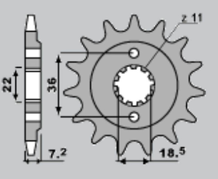 Zębatka przednia 2067 13 honda xr 250 r '95-'05, cbf 250, nx 250 (jtf1321.13) (można stosować jako 2506 13)