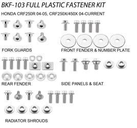komplet śrub do plastików honda crf 250r '04-05, crf 250/450x '04-20 (bkf-103)