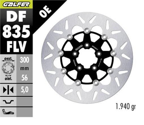 TARCZA HAMULCOWA PRZÓD HARLEY-DAVIDSON (300X56X5) PŁYWAJĄCA (ROUND FLOATING)
