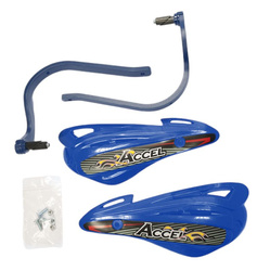 Osłony rąk (handbary) z mocowaniem aluminiowym atv (22+28mm) (alu-niebieski, plastik-niebieski)