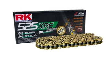 ŁAŃCUCH NAPĘDOWY GB525XRE-124 (XW-RING) ZAKUWKA (CLF) W ZESTAWIE KOLOR ZŁOTY (POJEMNOŚĆ: DO 1000 CCM) (42 KN)