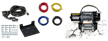 Wyciągarka 1500lb(680kg) lina stalowa 4mm x 7.6m