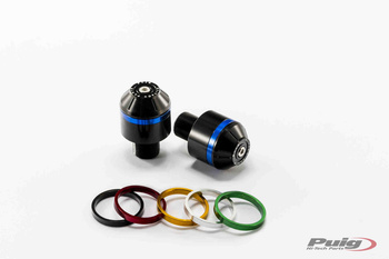 Ciężarki / Końcówki Kierownicy Krótkie Z Pierścieniami Puig Do Kawasaki Zx6r/Zx10r Czarne