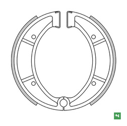 Szczęki hamulcowe przód/tył husqvarna cr 125 '83-'90, cr 240 '81-'87, cr 250 '81-'95, wr 125 '82-'90, wre 125 '82-'88, xc 430 '81-'87, tył w