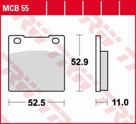 Klocki hamulcowe kh031 organic honda cb 250 '77-'84, cb/cm 400 '77-'81, cb 650 '79-'81, cb 750c/k '78-'83 przód