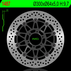 Tarcza hamulcowa przód/tył indian chief /chieftain 1811 '13-'20, victory '01-'17 (300x64x5) (6x8,5mm)