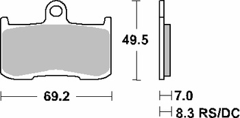 Hamulcowe kh347 track&sport sinter kolor złoty pasuje do: kawasaki z800/1000, zx-9r, indian 1800, triumph 675/1050, victory (zamienia mieszankę rs)