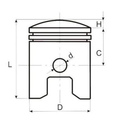 Tłok cylindra ATV 110 cm 52,4mm z Pierścieniami