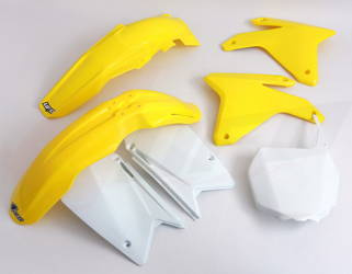 Komplet plastików suzuki rmz 450 '05-'06 kolor oem (żółty/biały) (su404e999)