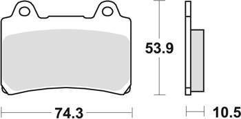 Klocki hamulcowe kh123 organic yamaha srx 600 88-95, fz 750 89-94, xv 750 92-94, tdm 850 91-96, fj 1200 88-97, xvz 1300 86-01, xv 1600 99-04