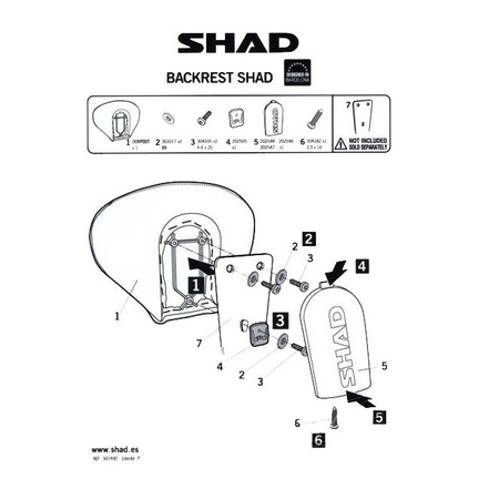 Oparcie pasażera Shad do Honda PCX 125 czarne