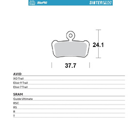 Moto-master bike pro klocki hamulcowe rowerowe sinter pro metaliczne