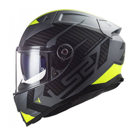 Kask integralny LS2 FF811 Vector II Splitter Matt Titanium Yellow