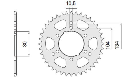 Zębatka tylna 4578 40 polaris scramber trail blazer (2098-40) (jtr1478.40)