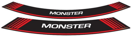 Paski na felgi puig do ducati monster czerwone