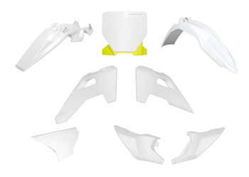 KOMPLET PLASTIKÓW HUSQVARNA TC 85 '25 KOLOR OEM BIAŁY / ŻÓŁTY