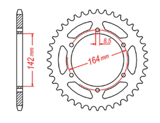 ZĘBATKA TYLNA 4589 44 HYOSUGT 650 '04-'15 (JTR1074.44) (ŁAŃC. 525)
