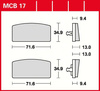 KLOCKI HAMULCOWE TRW MCB17