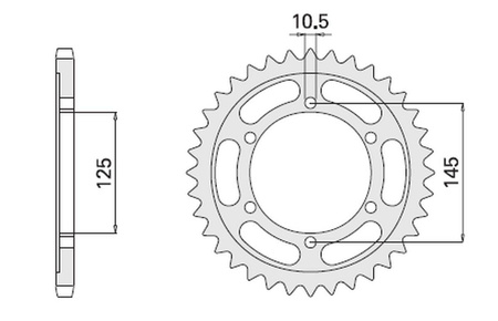 Zębatka tylna 869 42 yamaha tdm 850 96-98 (a4150867420) (867-42)