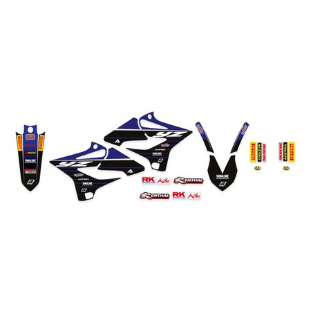 Komplet naklejek (oklein) yamaha yz 125/250 '15-'21 replica yamaha racing '20 kolor czarny/niebieski