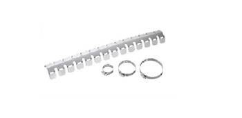 Osłona dyfuzora (kolanka wydechowego) aluminiowa kolor srebrny (z opaskami)