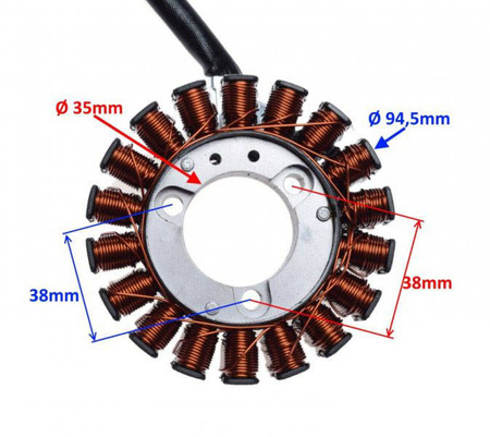 Stator iskrownik 18 cewek do skutera Honda SH 125