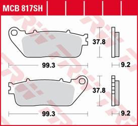 Klocki hamulcowe kh488 sinter street honda vfr 800f '14-, vfr 800x crossrunner '11-, cb 1000r '08-'16, vfr 1200f '10-'16 tył